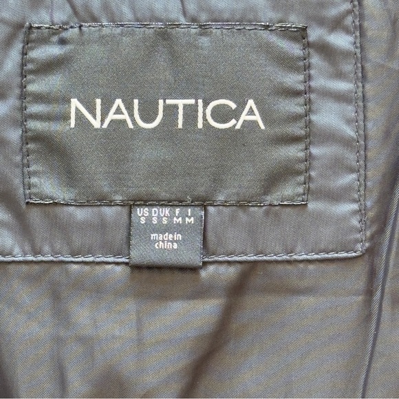 NAUTICA Navy Down Feather Puffer Coat Size Small - Picture 3 of 11